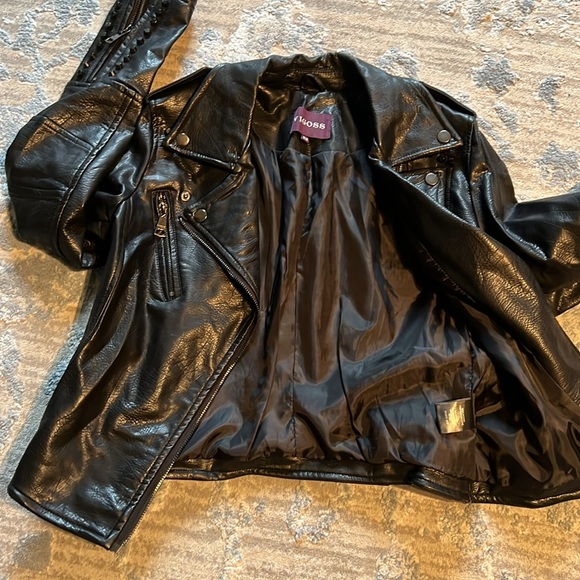 Vigoss Moto Faux Leather Jacket Buckles, and Studs Size XS - Picture 8 of 8